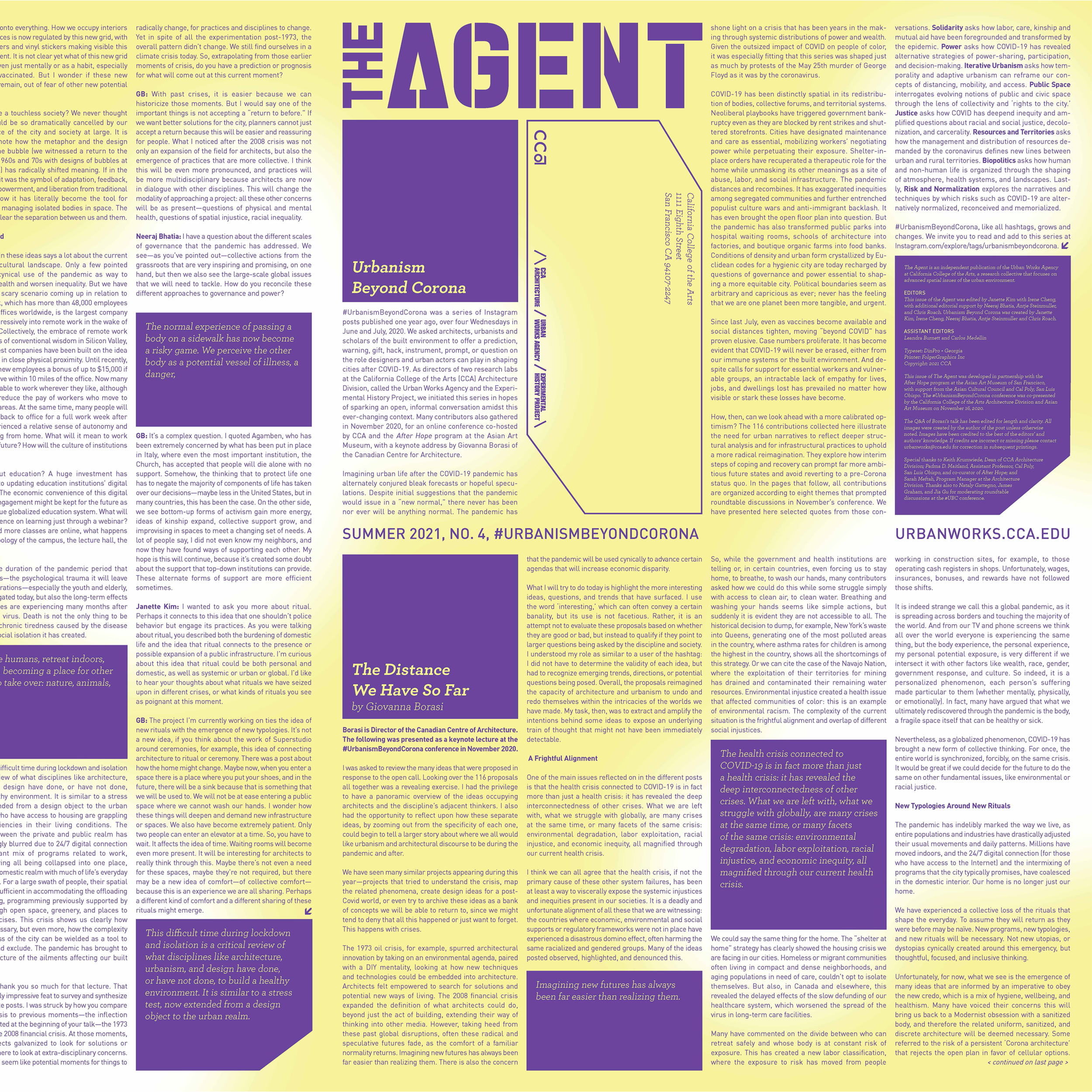 THE AGENT 4: URBANISM BEYOND CORONA Publication ’21